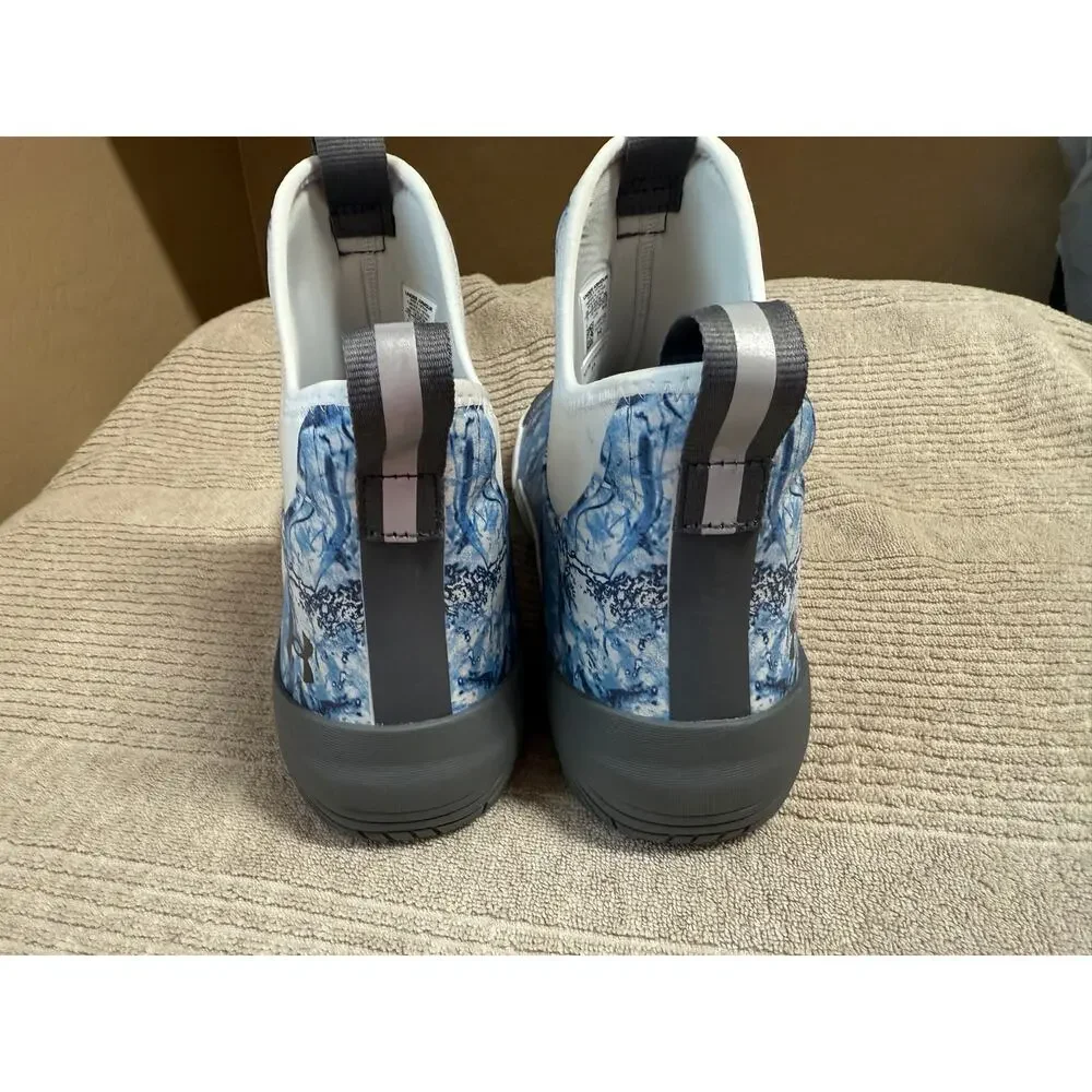 NEW Under Armour Shoreman Deck Shoes Boots Storm Fishing Mens blue camo Size 11